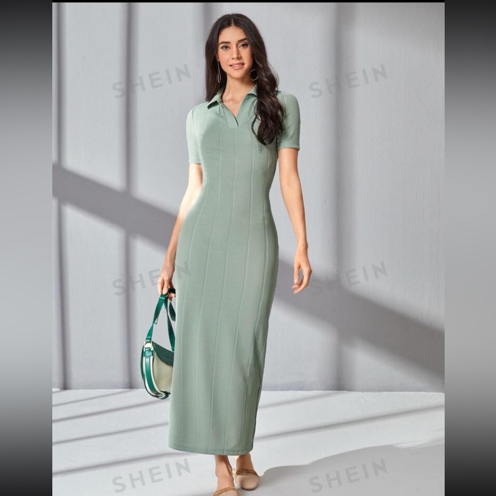 Teal Fitted Dress